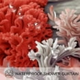 thumbnail image 3 of Coral Waterproof Shower Curtain Set with Hooks, Printed Bathroom Decoration - Curtain Sets for Bathroom Curtains, 3 of 5