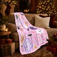 thumbnail image 3 of Playful Cute autumn celebration Pink decorative motif Pumpkin Pattern Dense, Festive autumn celebration Scene, Warm Flannel Blanket for Living Room and Family Room, Art Lovers autumn celebration, 3 of 9