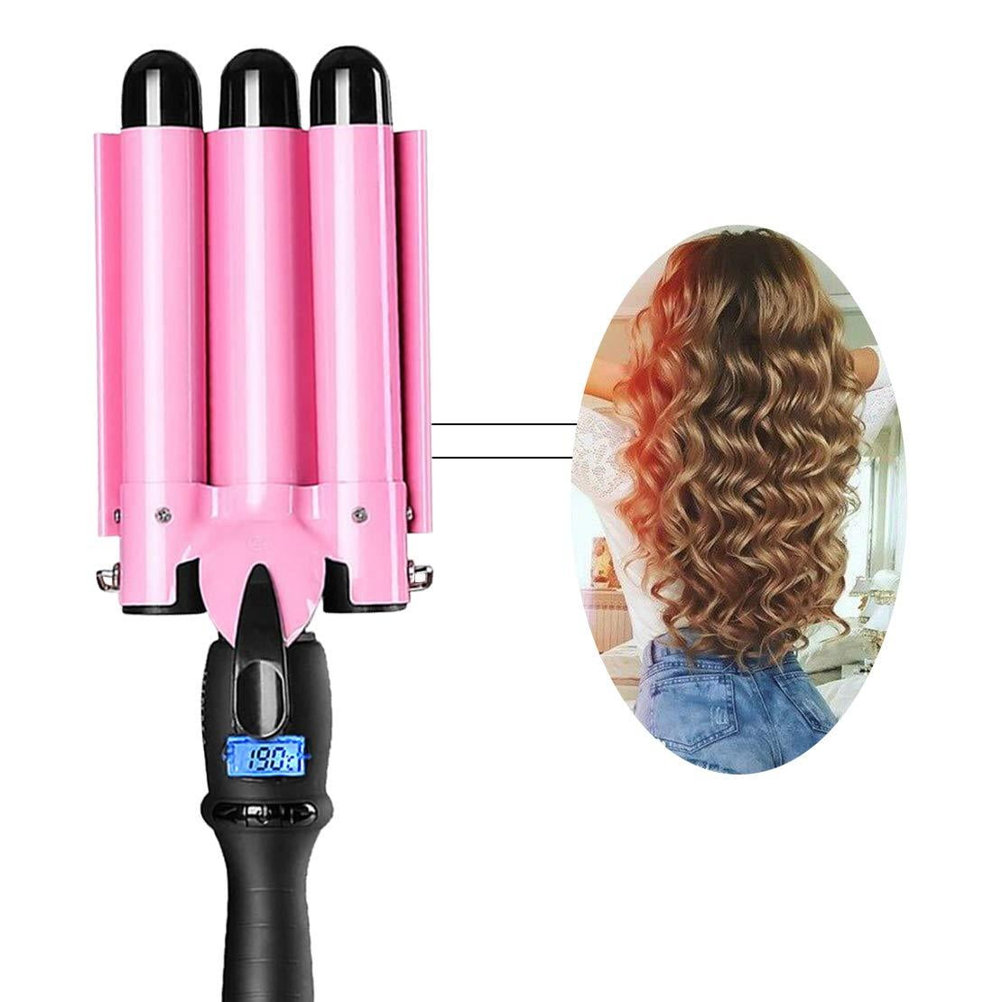 plugged in pink curling wand