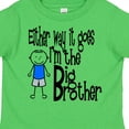 thumbnail image 4 of Inktastic Either Way It Goes, I'm the Big Brother Boys Toddler T-Shirt, 4 of 5