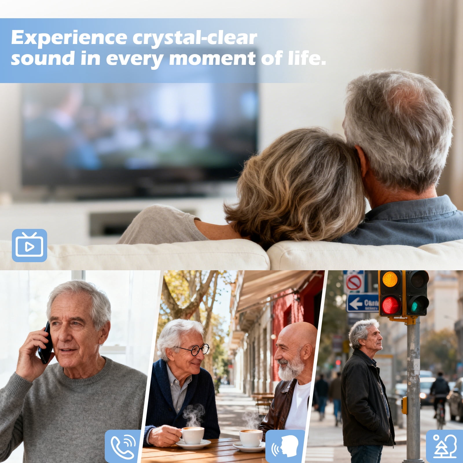 ELCTRTICI Hearing Aids for Seniors, Rechargeable Hearing Aid, Noise Cancellation, Mini Ear Aid, Invisible Hearing Aid, VHP-1631L