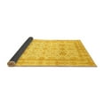 thumbnail image 2 of Ahgly Company Indoor Round Oriental Yellow Traditional Area Rugs, 6' Round, 2 of 4
