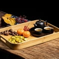 thumbnail image 6 of Bamboo Serving Tray with Open Handles, Bamboo Serving Tray, Tea/Coffee Serving, Appetizers, Snacks, Charcuterie Tray, Natural, 6 of 6
