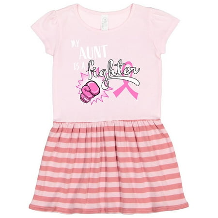 

Inktastic My Aunt is a Fighter- Breast Cancer Awareness Gift Toddler Girl Dress