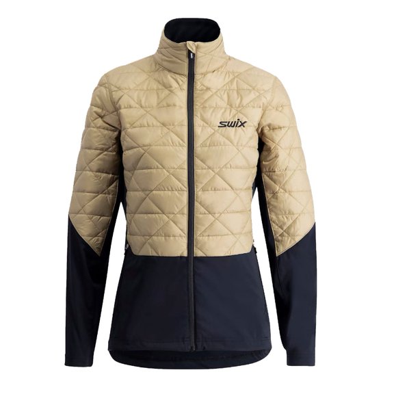 SWIX Adult Female Infinity Hybrid Dune/Black Insulated Jacket, Size: L (10151-24-94601-L)