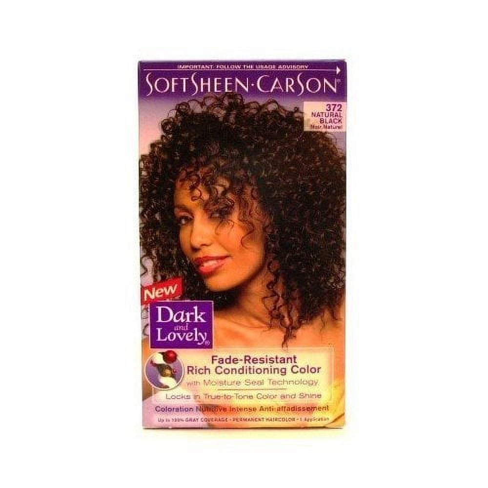 Dark and Lovely Permanent Hair Color 372 Natural Black 1 Each - (Pack of 2)