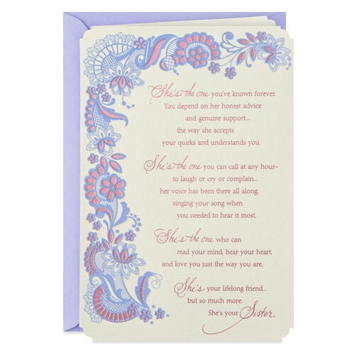 Happy Birthday To My Lifelong Friend You're My Lifelong Friend Birthday Card For Sister - Walmart.com