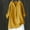 Yellow, variant on Tbopshirt Womens Top Tops for Women V-Neck Long Sleeve Loose Button Cotton And Linen Tunic Shirts Summer Shirts Blouse