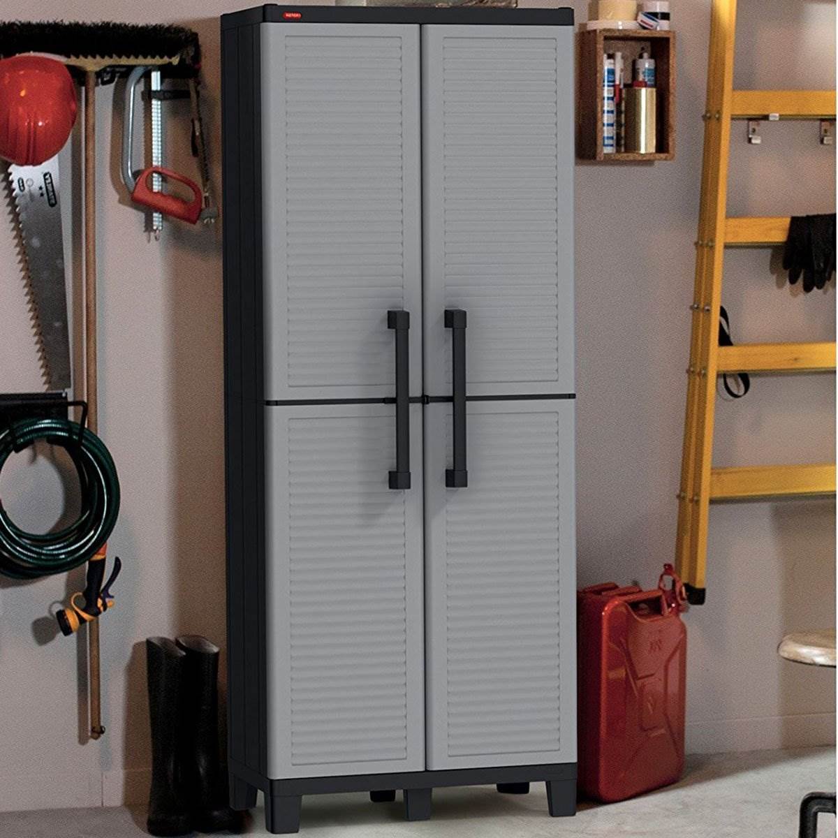 Keter Space Winner Adjustable Garage Storage Gray Resin Utility Cabinet | 227138 - image 3 of 6