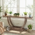 thumbnail image 6 of Tribesigns 63 inch Console Table, 2-Tier Farmhouse Entryway Sofa Tables for Living Room Hallway Foyer Corridor, Retro Brown, 6 of 6