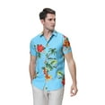 thumbnail image 3 of Geeksport Men's Hawaiian Floral Shirt Short Sleeve Button Down Casual Summer Tropical Beach Shirt, 3 of 4