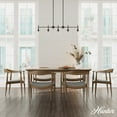 thumbnail image 3 of Hunter - Xidane 5-light Matte Black, Extra Large Chandelier, Dimmable, Mid Century Modern Style, Linear Shaped, for Bedrooms, Dining, Living Rooms - 19511, 3 of 9