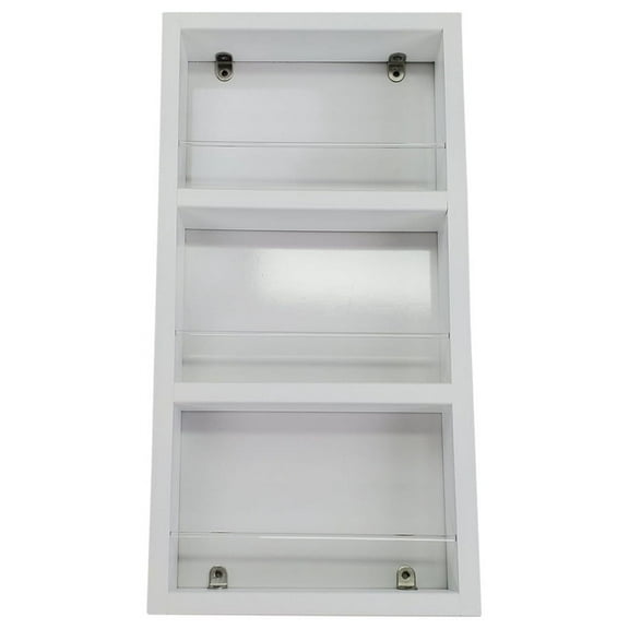 Ceres White Enamel On the Wall Spice Rack 21"h x 14"w x 3.5"d