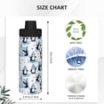 thumbnail image 3 of Yiaed Playful Penguins and Snowmen Print Sports Insulated Kettle Bottle Reusable Stainless Steel Insulated Cup, Outdoor Portable Casual Stainless Steel Insulation Cup, 3 of 7
