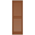 thumbnail image 5 of Ekena Millwork 12 in. W x 67 in. H Builders Edge, Standard Cathedral Top Center Mullion, Open Louver Shutters, Includes Matching Installation Spikes (Per Pair), 471 - Treated Cedar, 5 of 12