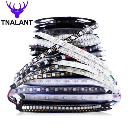 

WS2812 WS2812b Smart RGB Led Strip Individually Addressable LED Light Black/White PCB Magic Color IP30/65/67 DC5V