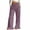 Purple-1, variant on Cotton Linen Pants for Women High Waist Drawstring Ruffle Hem Wide Leg Pants Casual Vacation Trousers with Pockets