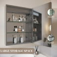 thumbnail image 6 of 20x26 Inch Bathroom Lighted Medicine Cabinet with Mirror, Vanity Mirror Storage with LED lights, Anti-Fog Aluminum Recessed Wall Mounted (Right Open), 6 of 9