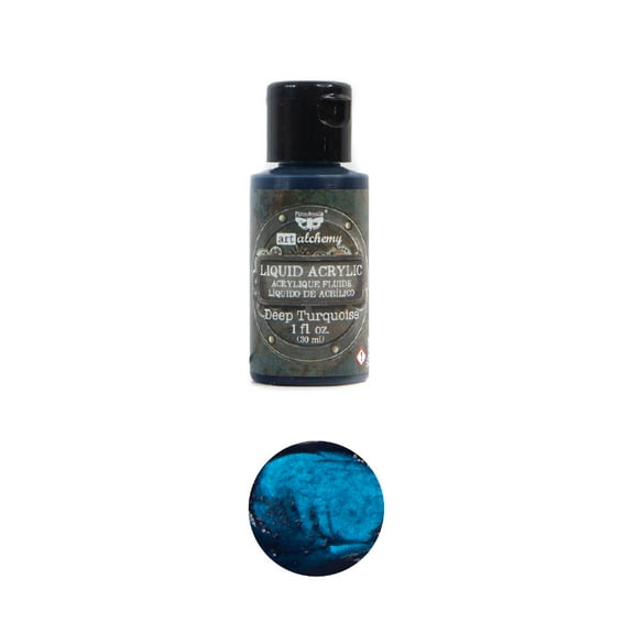 Prima Marketing Inc Art Alchemy-Liquid Acrylic Deep Turquoise 1Fl.Oz 30Ml Upc 655350967307