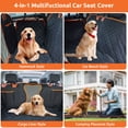 thumbnail image 5 of Onekawa Collapsible Dog Car Seat Cover for Back Seat Dog Waterproof Seat Cover Dog Hammock for Car Nonslip Pet Seat Cover with Mesh Window & Pocket for Cars Trucks and SUVs, 5 of 9