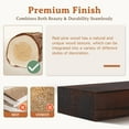 thumbnail image 3 of Handcrafted Solid Dark Brown Faux Fireplace Mantel, 72 Inches, Floating with Heavy Duty Metal Bracket, 3 of 7