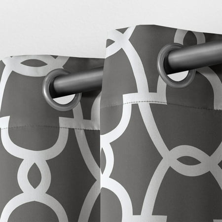 - Exclusive Home Curtains 2 Pack Gates Sateen Blackout Thermal Grommet Top Curtain Panels