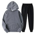 thumbnail image 1 of Puntoco, 2 uds., chándales deportivos para hombres y mujeres, jersey de manga larga, sudaderas con capucha, sudadera y pantalones de chándal, traje de Otoño Invierno Puntoco Puntoco-3196, 1 of 5