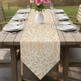 thumbnail image 6 of Beige Geometric Table Runner Linen Burlap Table Runner 72 Inches Long Modern Color Block Abstract Dresser Scarves for Kitchen Island Coffee Dining Room Party Wedding Banquet Holiday Decor 18"x72", 6 of 8