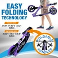 thumbnail image 5 of SereneLife Lightweight and Foldable Kick Scooter - Adjustable Scooter for kids and Teens , Alloy Deck with High Impact Wheels (Graffiti), 5 of 8