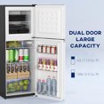 thumbnail image 4 of HOMCOM Mini-Frigo avec Congélateur 4,6 Pi3 Réfrigérateur Compact à 2 Portes Argent, 4 of 10
