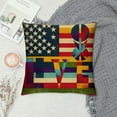 thumbnail image 2 of SHERONV American Flag LOVE Peace Symbol Graphic Decorative Cushion Throw Pillow Cover for Home Couch Living Room Sofa Square Printed on Both Sides 1PC 12x12in, 2 of 5