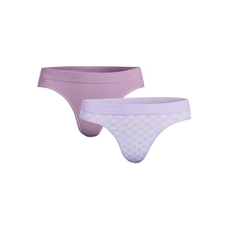 

No Boundaries Women s Seamless Thong Panties 2-Pack