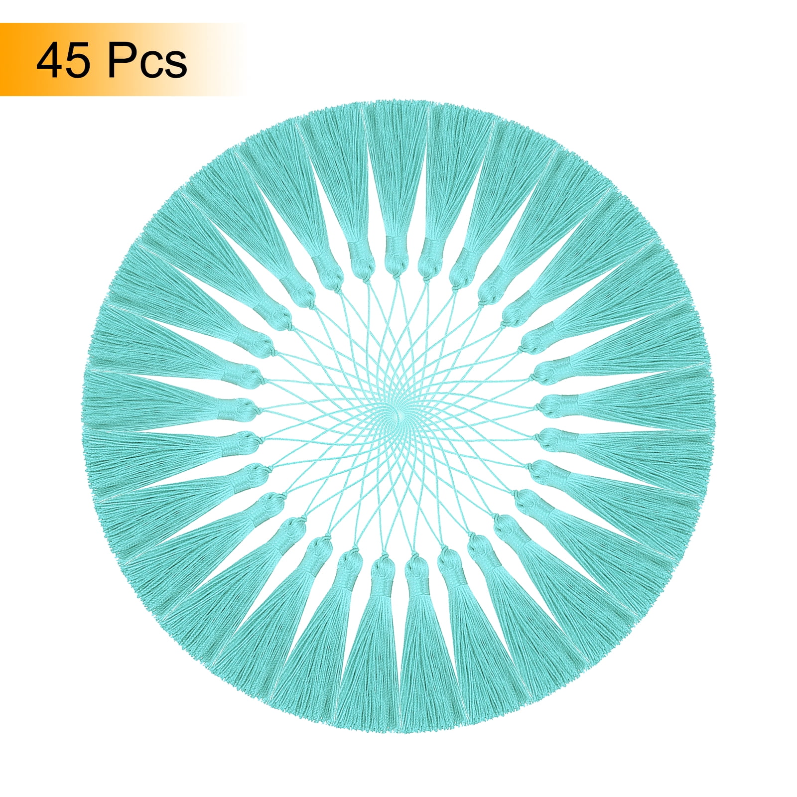 Unique Bargains Mini Bookmark Tassels Handmade Floss Craft for Jewelry Making Sky Blue