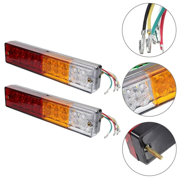 QIFULL Rear Trailer Working Light HL-F-081 Trailer Tail Light Plastic 1 Pair