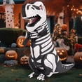 thumbnail image 1 of Joyfy Halloween Costume Gonflable Skeleton Dinosaur, Yeux à DEL Rouges Adultes Squelette T-Rex Tenue Gonflable Unisexe Costume à Thème Cosplay, 1 of 7