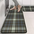 thumbnail image 2 of Kitchen Rugs Sets Of 2,Brown Blue Checkerboard Checkered Pattern Anti Fatigue Kitchen Mat Rugs Non Slip Washable,Decorative Kitchen Floor Mats for Kitchen,Sink,Laundry,17"x47"+17"x47", 2 of 5