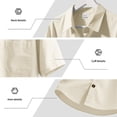 thumbnail image 6 of Mens Linen T Shirts, Short Sleeve Shirts for Men Summer Casual Vintage Solid Color Lapel Button Down Dressy Blouses with Pockets S-3XL, 6 of 7