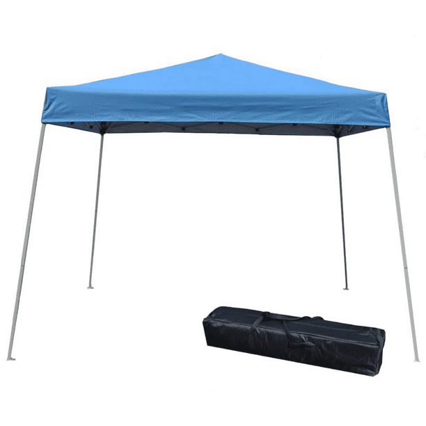 Impact Canopy 10 X 10 Pop Up Canopy Tent Instant Slant Leg Portable Shade Tent With Carrying Bag Blue Walmart Com Walmart Com