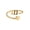 Gold-111, variant on PAURO Angel Number Rings for Women Heart Open Lucky Stainless Steel Adjustable Amulet Numerology Simple Spiritual Gift Personalized Jewelry Gold Plated 555