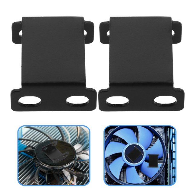 unbranded 10Ud Soporte Negro De Montaje Para Ventiladores Duales En Cajas De Ordenador Para Enfriamiento DIY