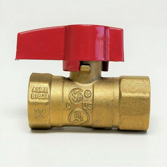 Gas Cock Ball Valve 1/2" FIP Shut Off Valve Brass