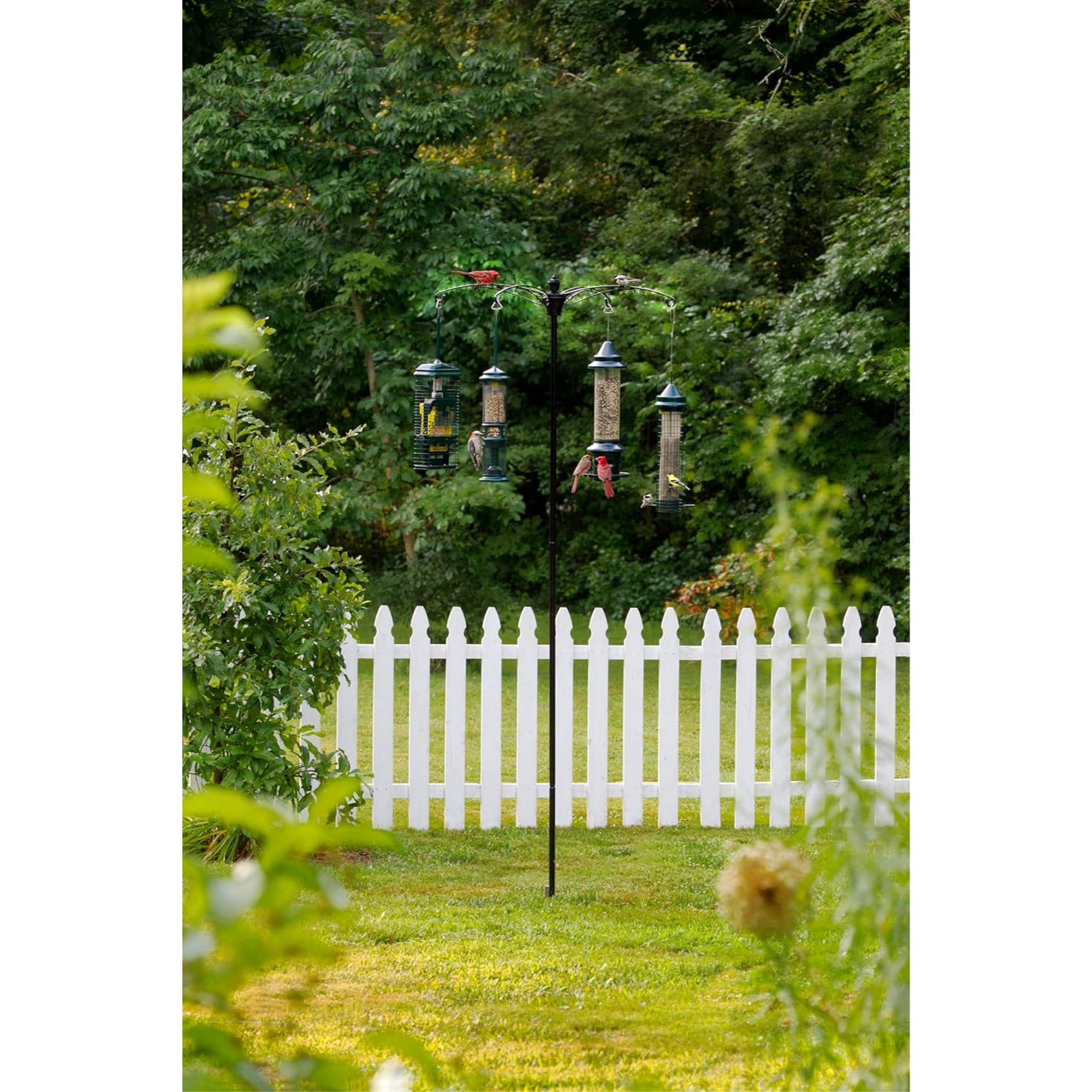 Brome BirdsUP Versa 4, Installed Pole for Bird Feeders, Black, 7.7ft