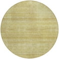 thumbnail image 5 of 8' Gold Wheat And Beige Round Striped Washable Indoor Outdoor Area Rug, 5 of 5