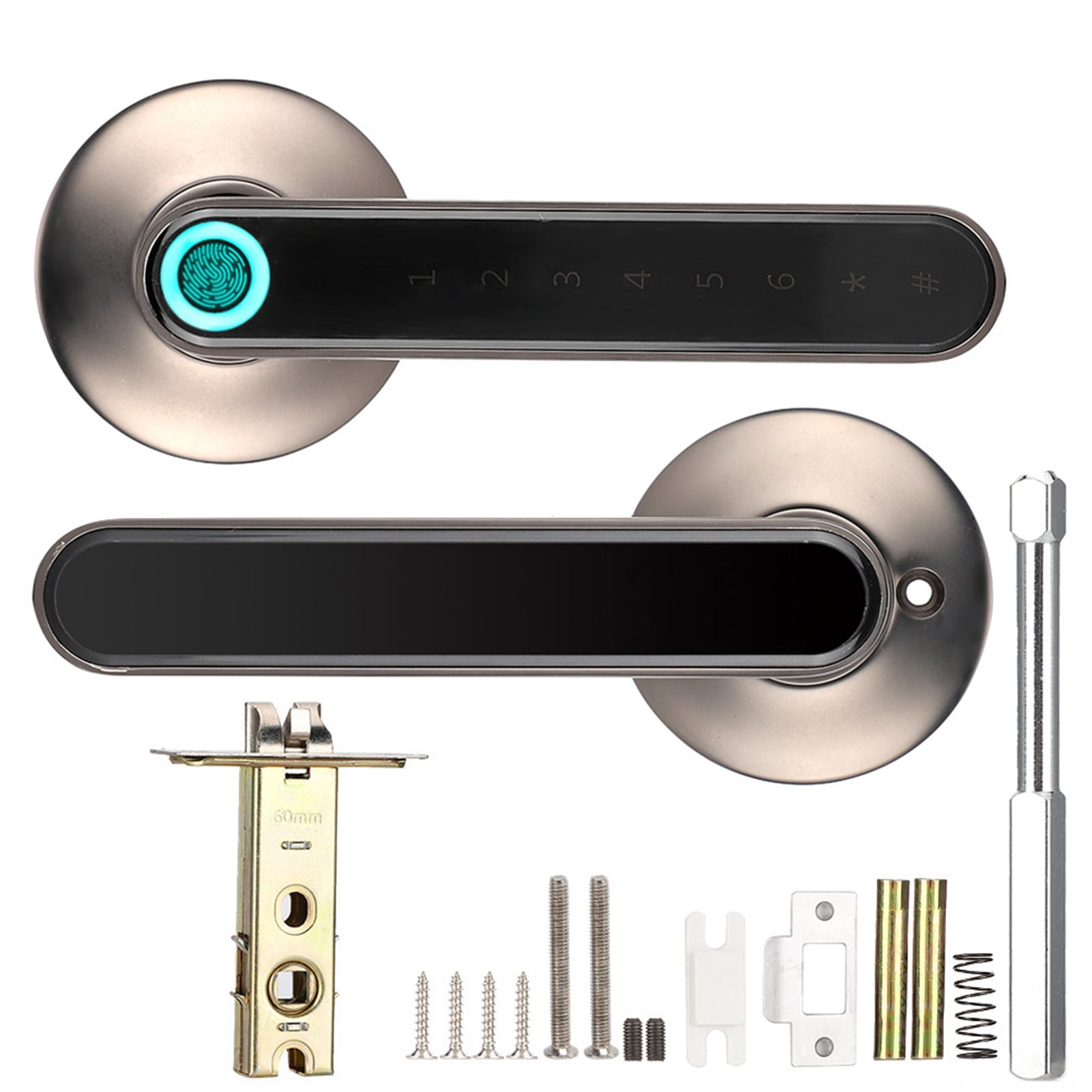 Cerradura Inteligente Para Puertas Interiores - Desbloqueo Con Huella, Código, Llave O App - Grosor Puerta 35-55 Mm