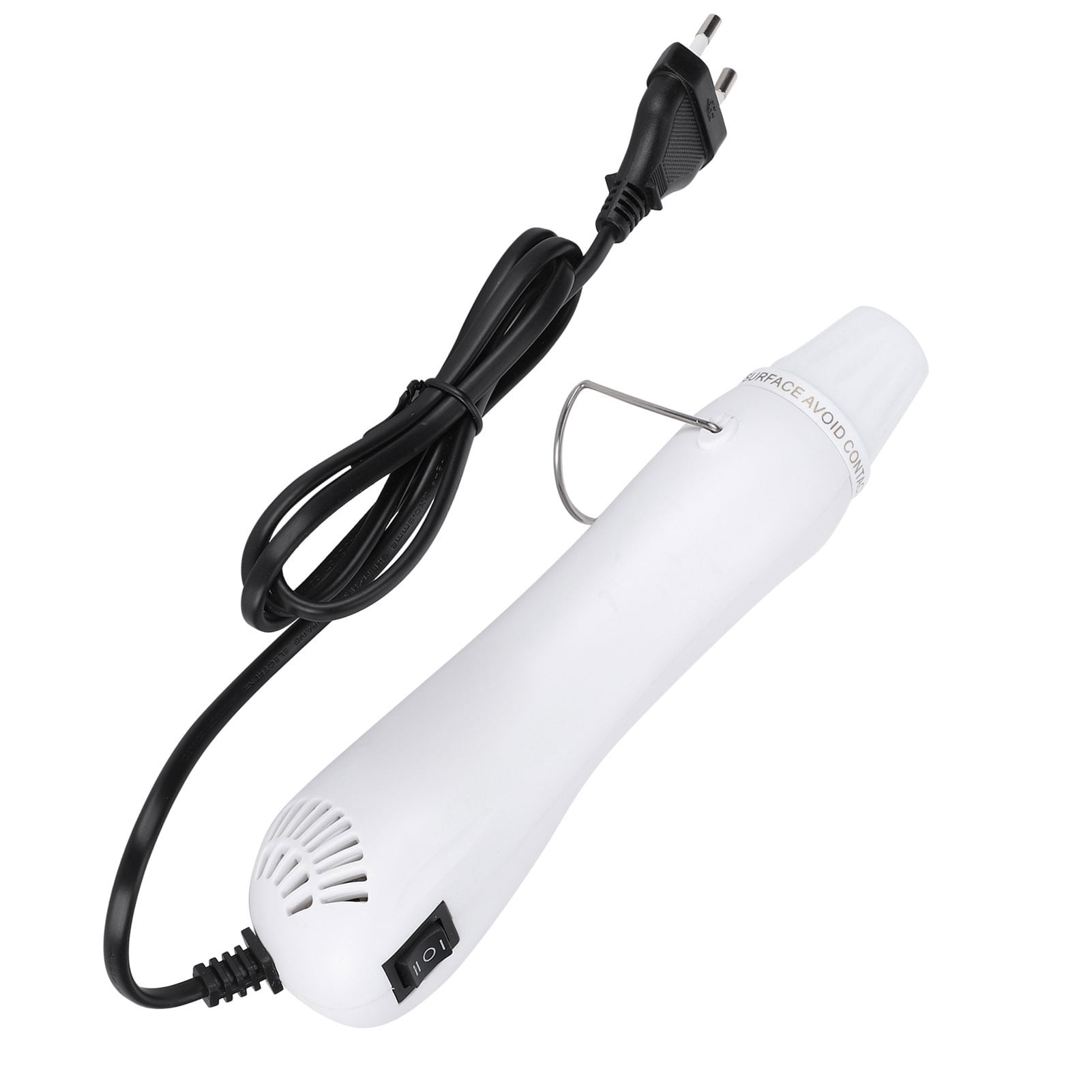 Nieyigj White DIY Dual-Speed Hot Air Gun Electric Heat Shrink Quick Setting Tool (11.81 in / 30 cm)