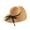 Khaki, variant on Womens Wide Brim Straw Hat Big Floppy Foldable Roll up Cap Beach Sun Hat UPF 50+