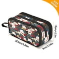 thumbnail image 4 of FORMRS Pencil Case with 3 Compartments Zipper Pouch, Elementary School Level and up, White Lucky Cat, 4 of 8