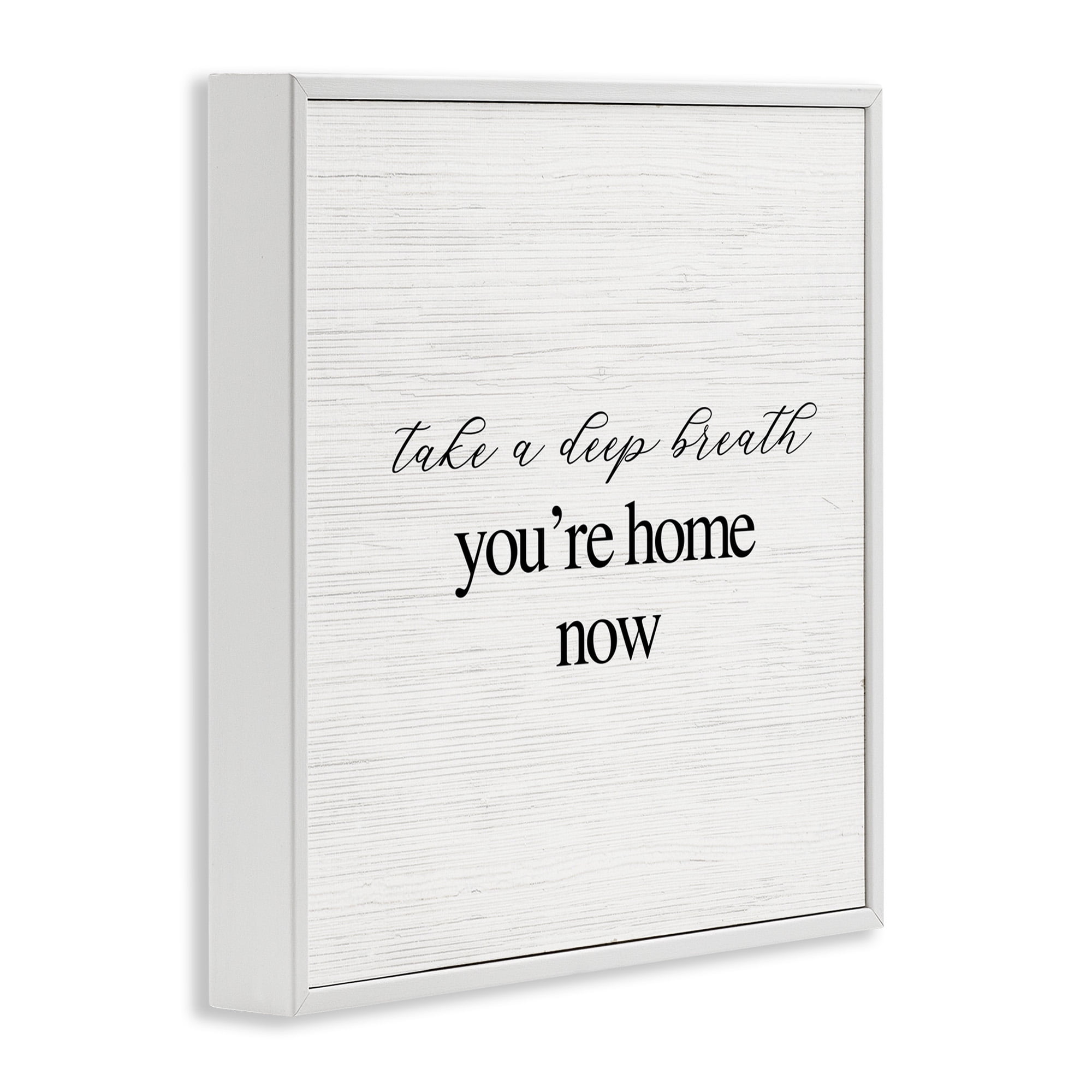 Stupell Industries Home Now Minimal Phrase Typography Painting White Framed Art Print Wall Art, 17 x 17