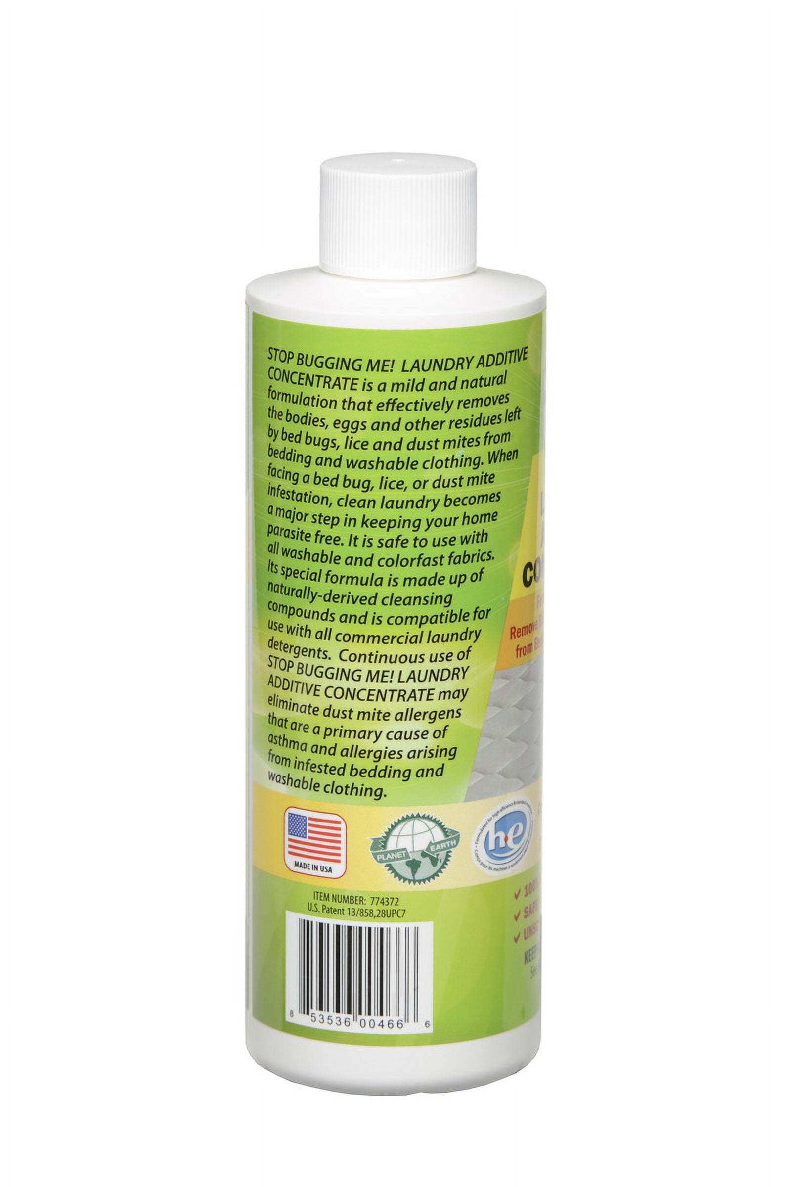 Stop Bugging Me Laundry Additive Concentrate for Super Lice, Bed Bugs & Dust Mites - Non-Toxic, Pet Safe | 8 fl. oz. - 774372