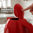 thumbnail image 5 of OVENTE 1.7L Electric Kettle with 1100W Fast Boiling Water, Red KP72R, Best for Coffee or Tea, BPA-Free, Water Level Gauge, Auto Shut-Off, Indicator Light, Boil-Dry Protection & Removable Filter, 5 of 8